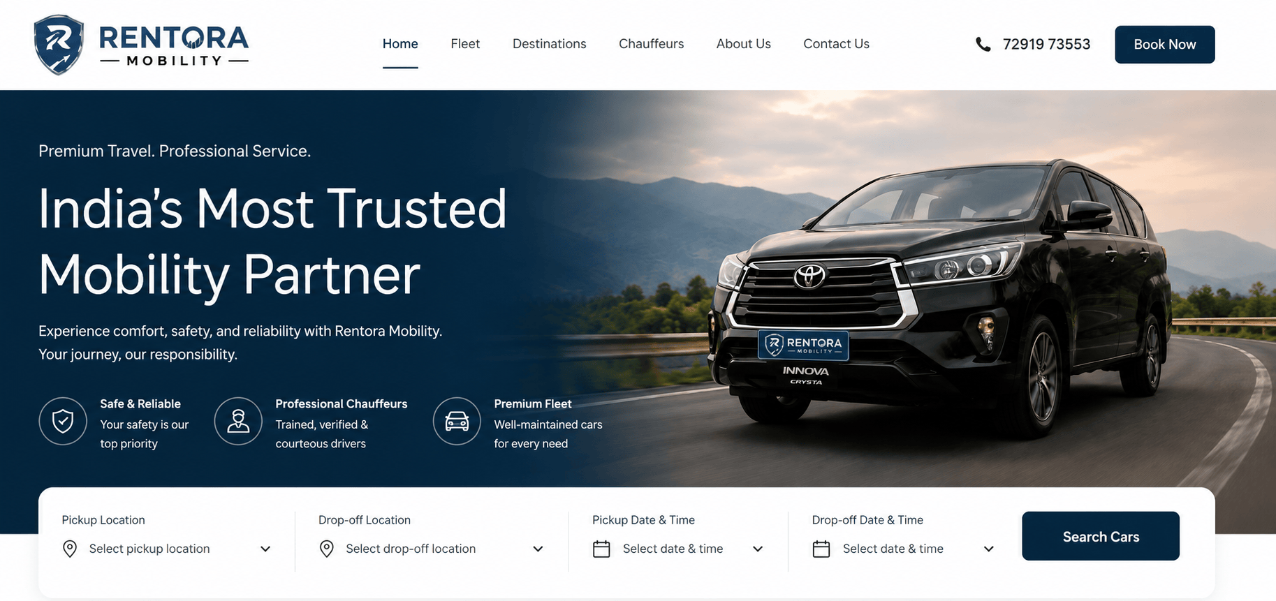 Rentora Mobility — India's premium mobility partner